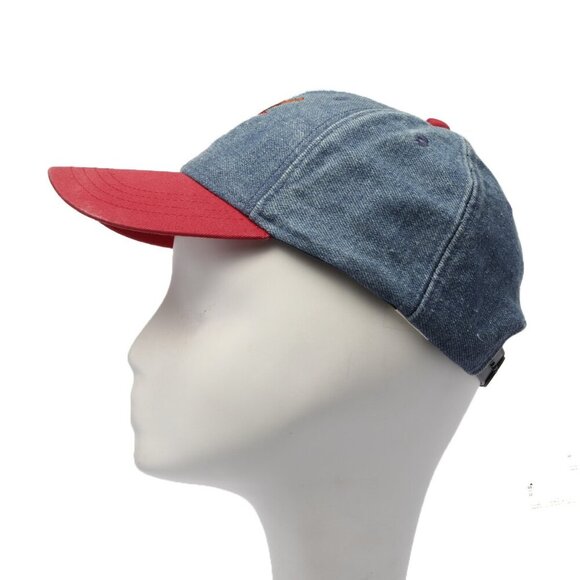 Vintage Denim Canada Moose Embroidered Dad Hat Baseball Cap Snapback Blue Red - Picture 6 of 9
